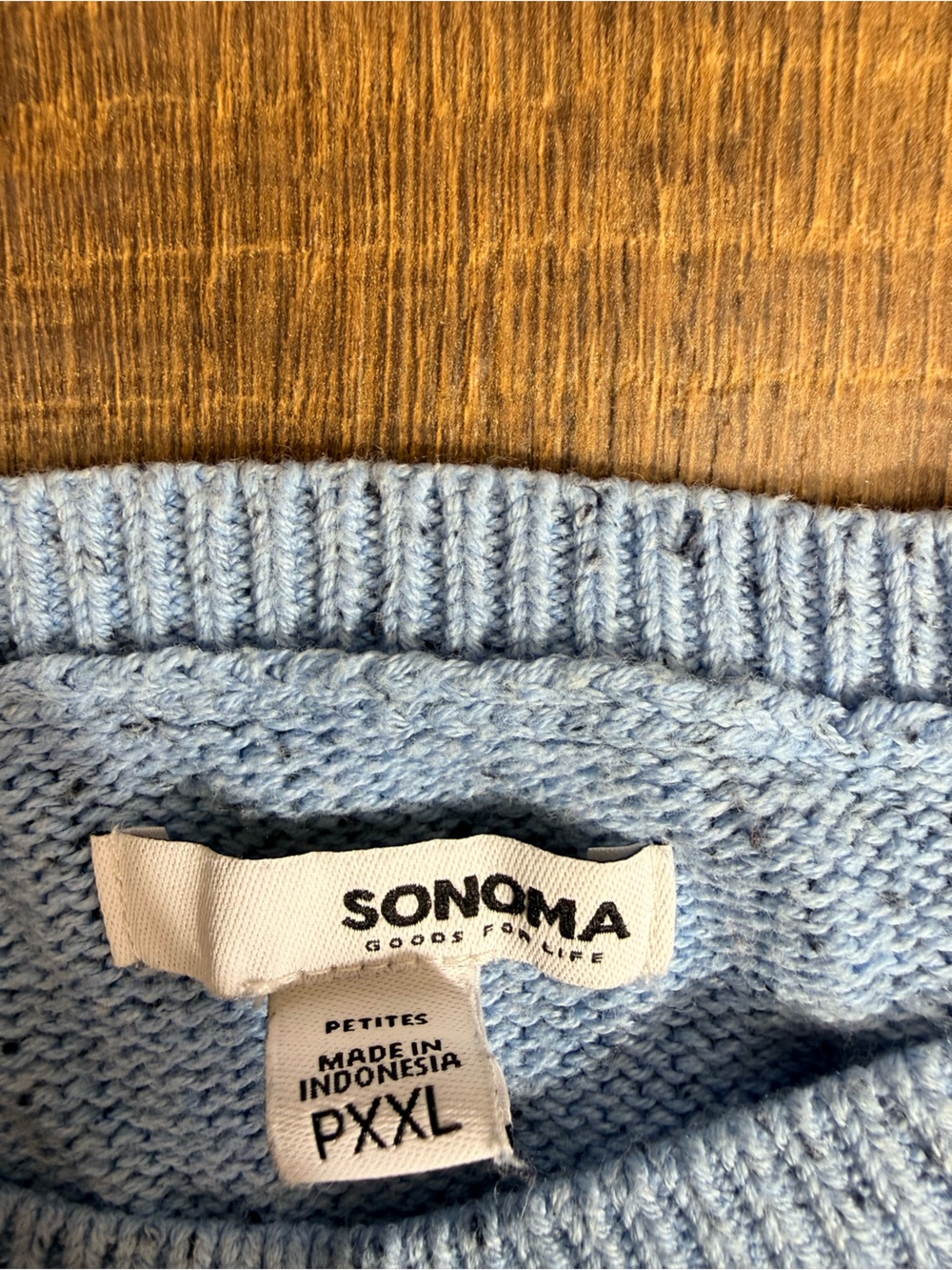 Sonoma Pale Blue Crewneck Knit Sweater
